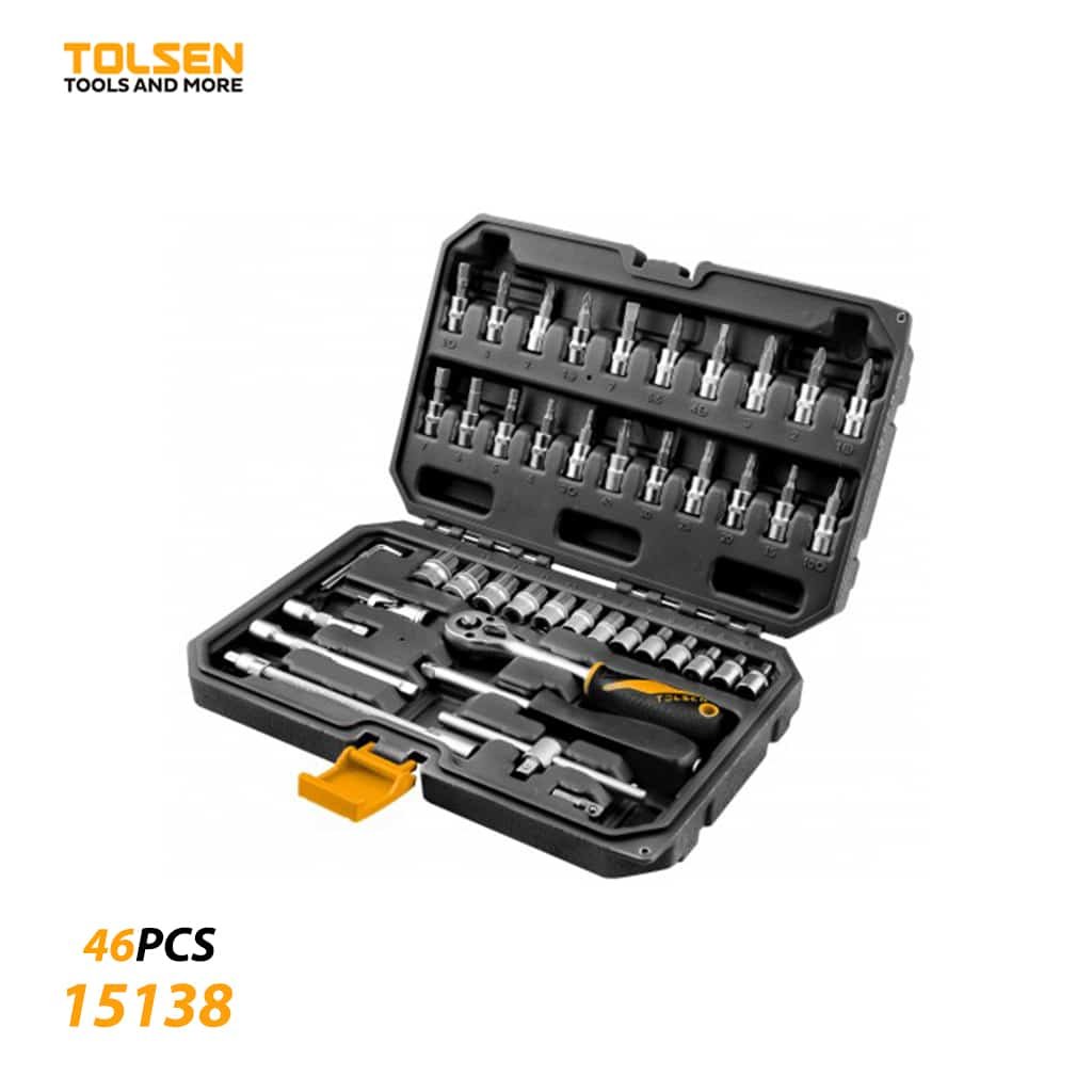 Coffret de douilles et cliquet 46PCS TOLSEN 15138 – Yamcoo