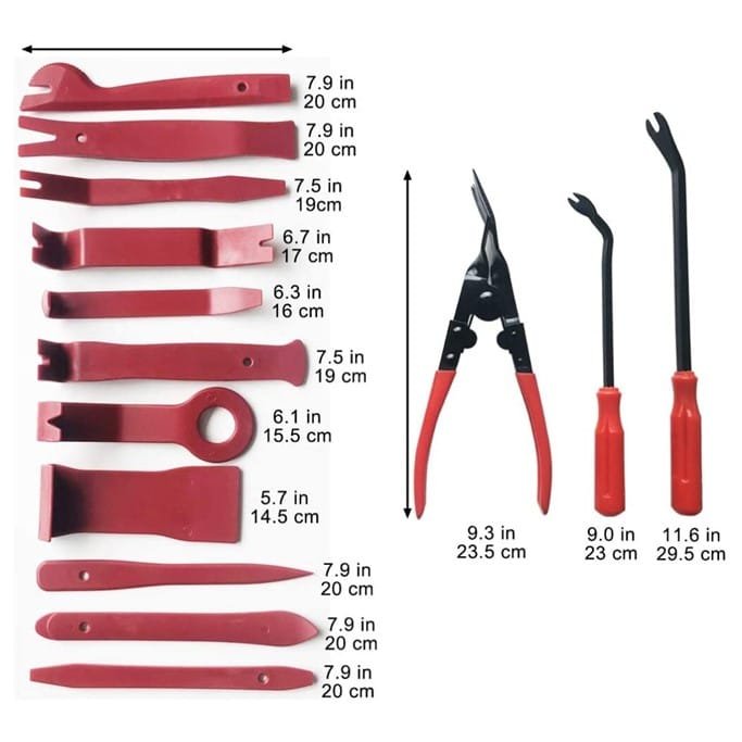 Pinces à Démontage Pour Clips Auto - Lot De 2 Outils En Acier Allié Pour Retirer Les Fixations De Voiture, Vélo, Électronique