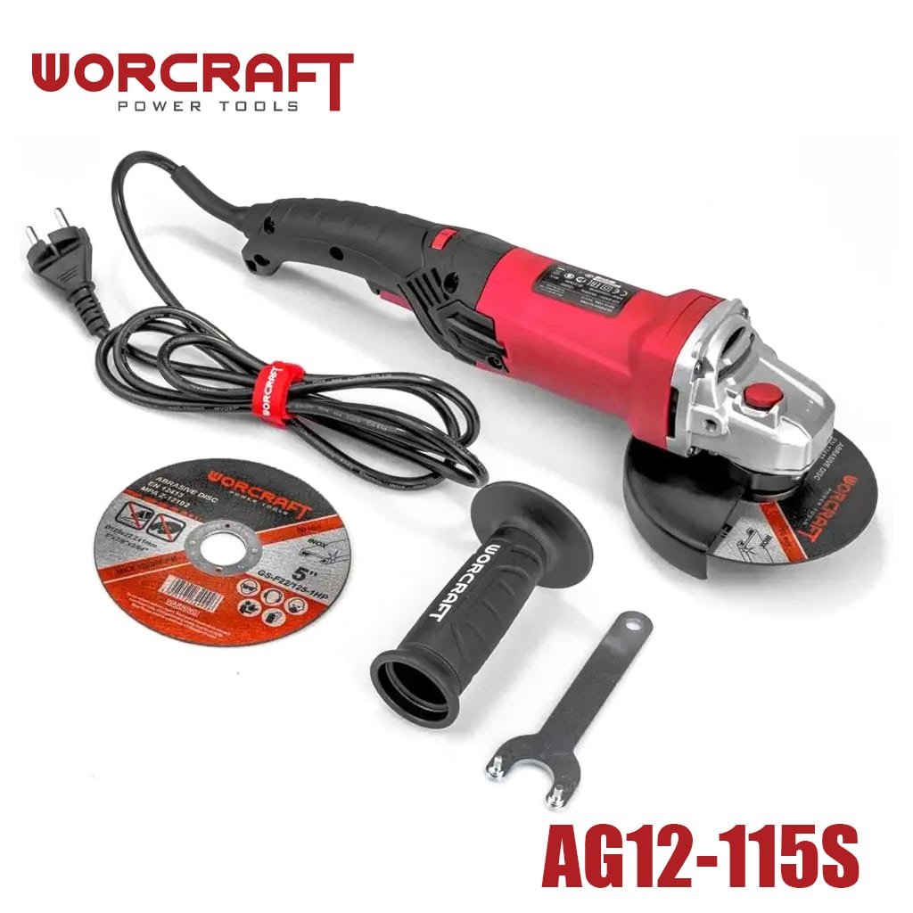 Meuleuse D’angle Avec Variateur de vitesse 1200W 115mm WORCRAFT AG12 — free download